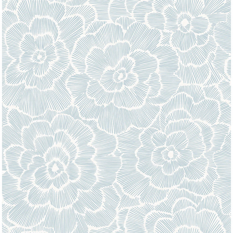 Lilburn Peel & Stick Floral Roll, Blue