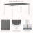 Modern 7-Piece Solid Wood Dining Set with 6 Upholstered Chairs – Two-Tone Rectangular Table for 6, Space-Saving Kitchen & Dining Room Set, Easy Assembly
