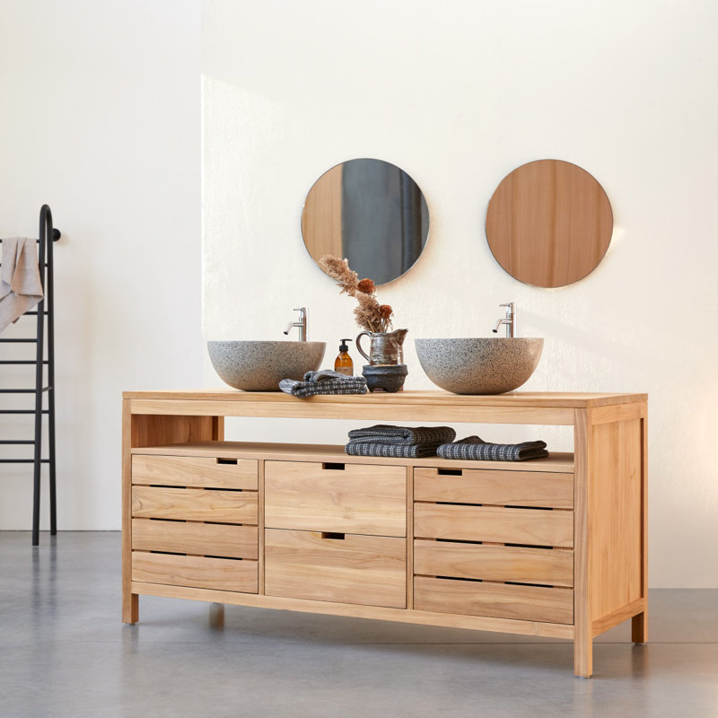 Serena 64.96'' W Double Bathroom Vanity Base