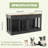 NEBZHASK 63'' Large Double Dog Crate Kennel Furniture with Divider and 3 Drawers for 2 Medium Animals Indoor-1322905602
