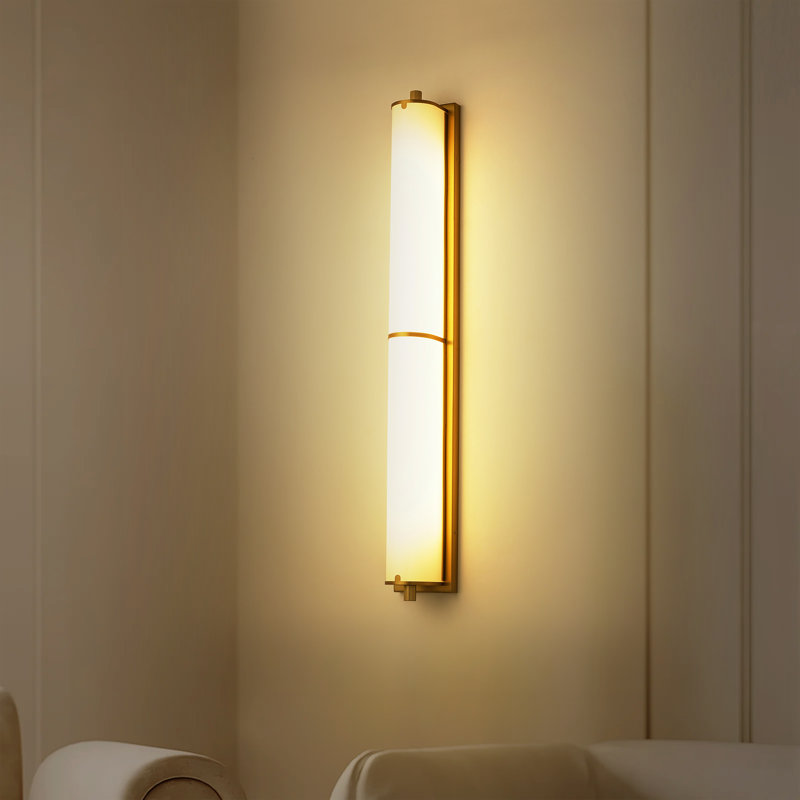 Elivra 32.5 in. 1-Light Modern Dimmable Minimalist Linear LED Wall Sconce , Brushed Gold