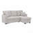 76.5" Linen Blend Upholstered Sectional With Pull-Out Bed And Chaise Storage-816543229