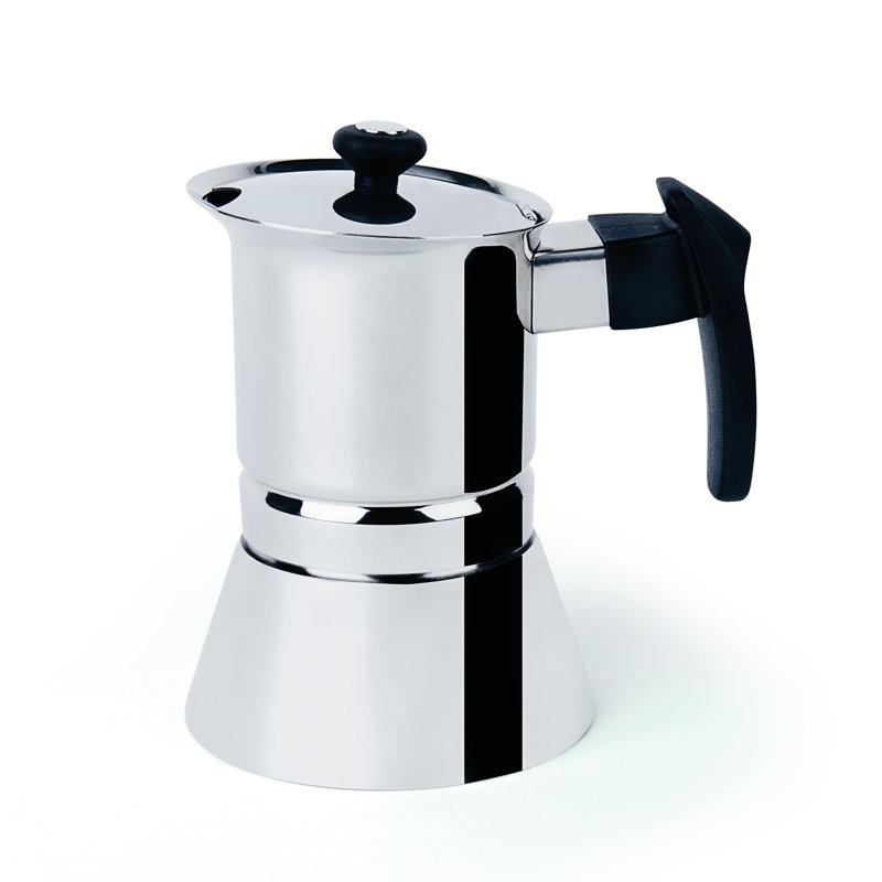 Excelsa Chicco Stainless Steel Coffee/Espresso Maker, 15.5 cm H x 14 cm W x 14 cm D