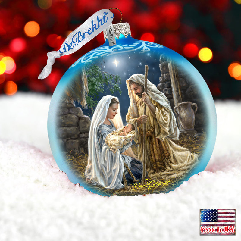 Ornement en forme de boule de fêtes «Holiday Splendor Glory to God»