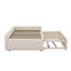 Lit de jour double rembourré en L avec lit gigogne escamotable double-759341286