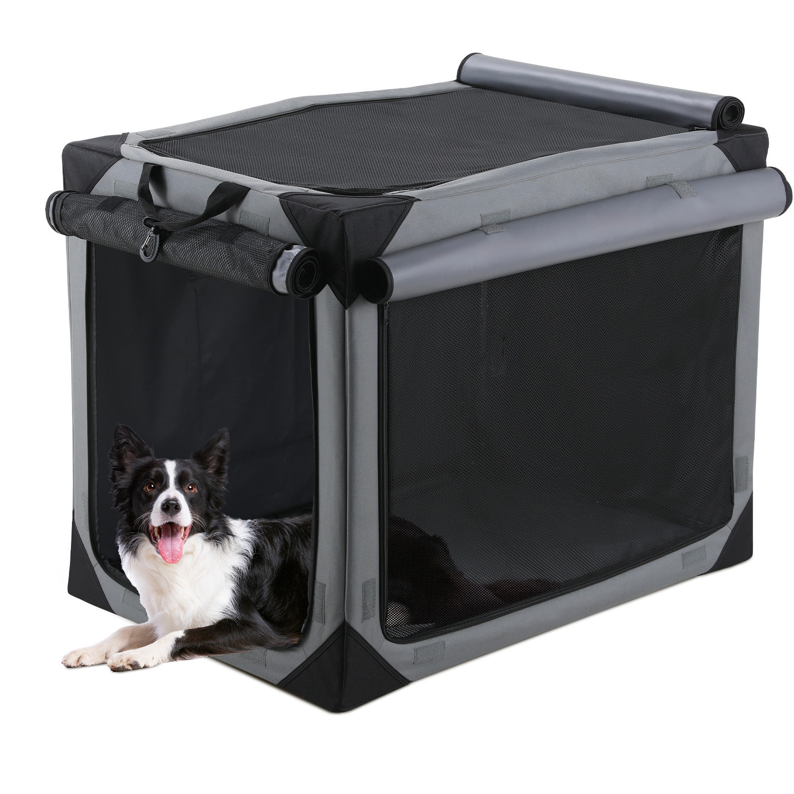 Tucker Murphy Pet™ Enmond Collapsible Dog Crate, Outdoor Travel Dog
