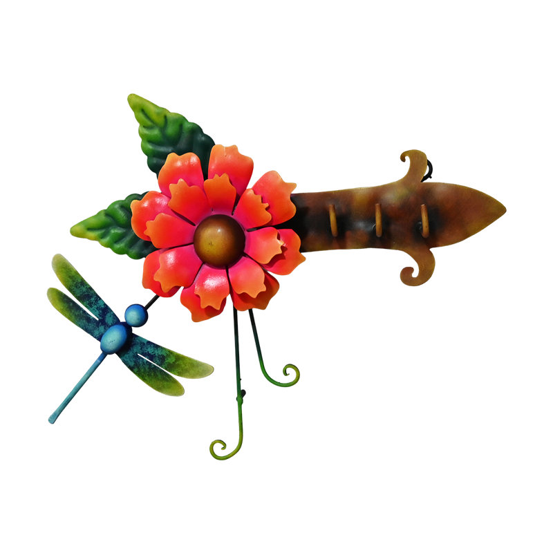 Painted Tin Hummingbird Keyholder