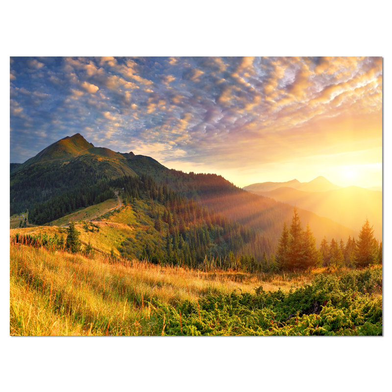 «Summer Sunrise Under Thick Clouds», reproduction de photo sur toile tendue, H 8 po x l 12 po x P 1 po