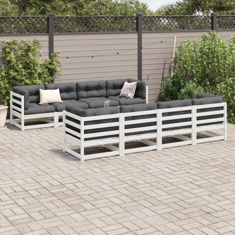 Kristiana 70cm Wide Rectangle Patio Sofa, Grey, White