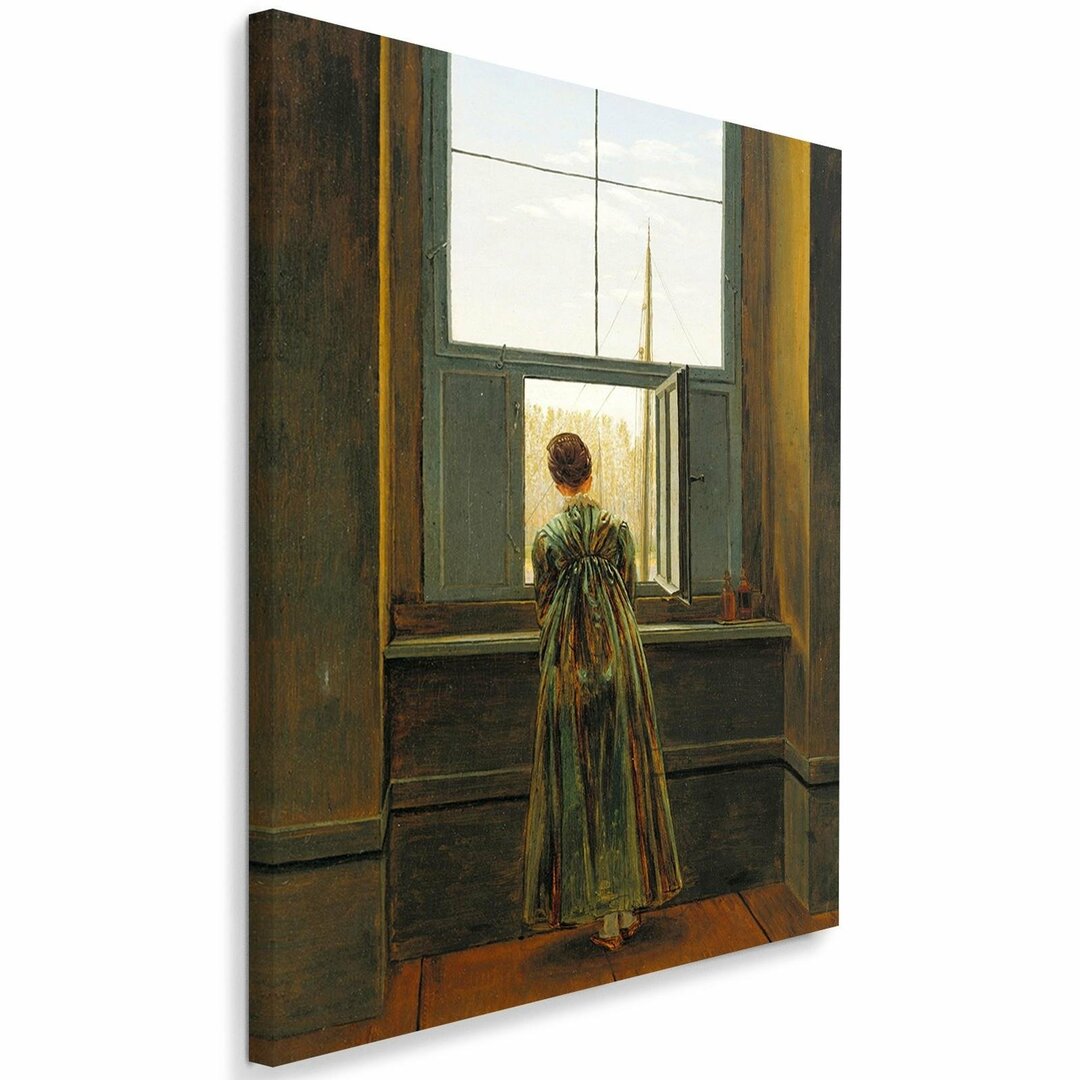 Leinwandbild Woman in the Window von Caspar David Friedrich