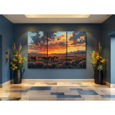 Reproduction d'art, "Triptyque sur toile"