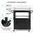 Height Adjustable Rolling AV Cart With Locking Cabinet