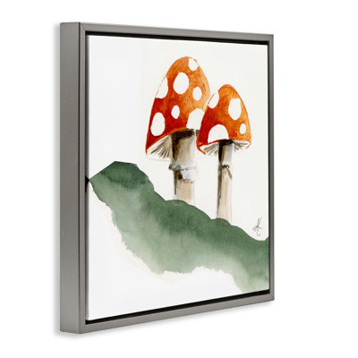 Art mural sur toile flottant "Spots Red Mushroom" par Alexandria Gilbert Kincaid