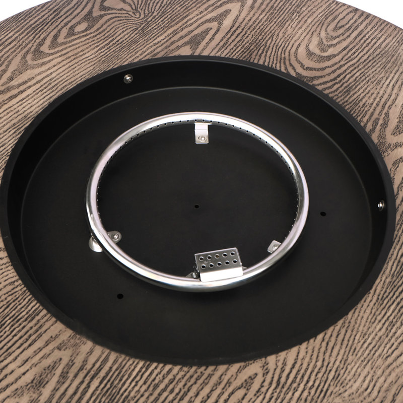 Foyer rond en fer - 50 000 pour le chauffage extérieur 37,85 po Profondeur du produit X Largeur 11,64 Hauteur 49,55 lb avec chaleur profonde large haute