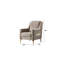 Chaise rembourrée en tissu de velours Melody