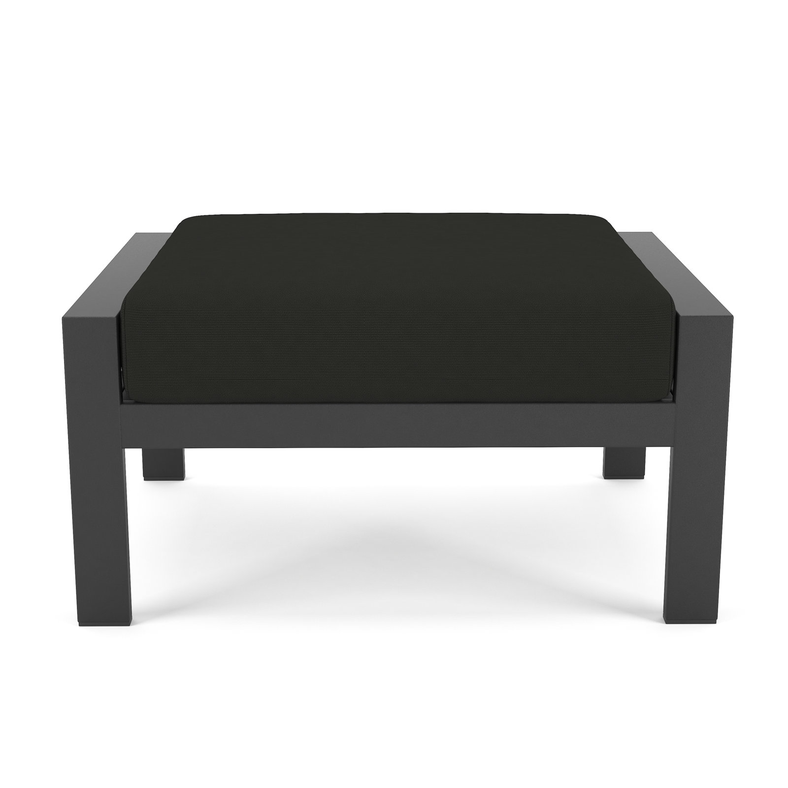 Townsend Sunbrella® Patio Ottoman, Canvas Black Sunbrella® Canvas, None, No
