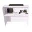 Bureau de réception moderne de 53 po Davinci, comptoir de bureau multifonctionnel, bureau stratifié-376304983