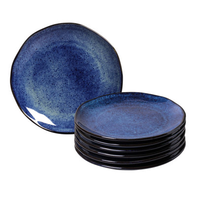 Assiette à apéritif en grès biologique denim, 7,6 po (ensemble de 6)