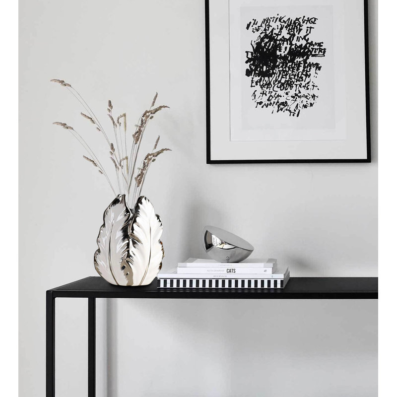 Vase à fleurs, vases élégants, Blanc / argent