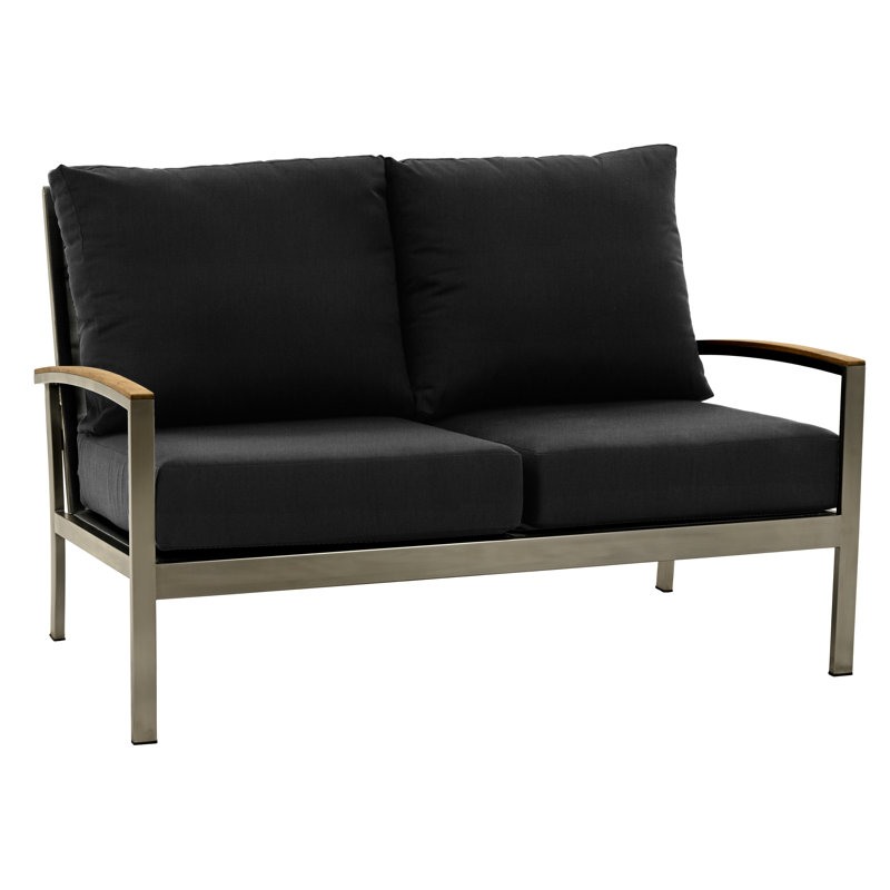 Avanti Stainless Steel Sling Outdoor Deep Seating 2 - Seater, Cast Charcoal