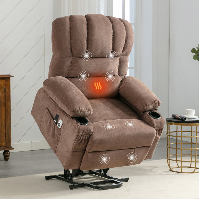 Le fauteuil électrique électrique Power Lift, adapté aux personnes âgées, avec fonctions de chauffage et de vibration, avec USB, peut être utilisé pour s'allonger.