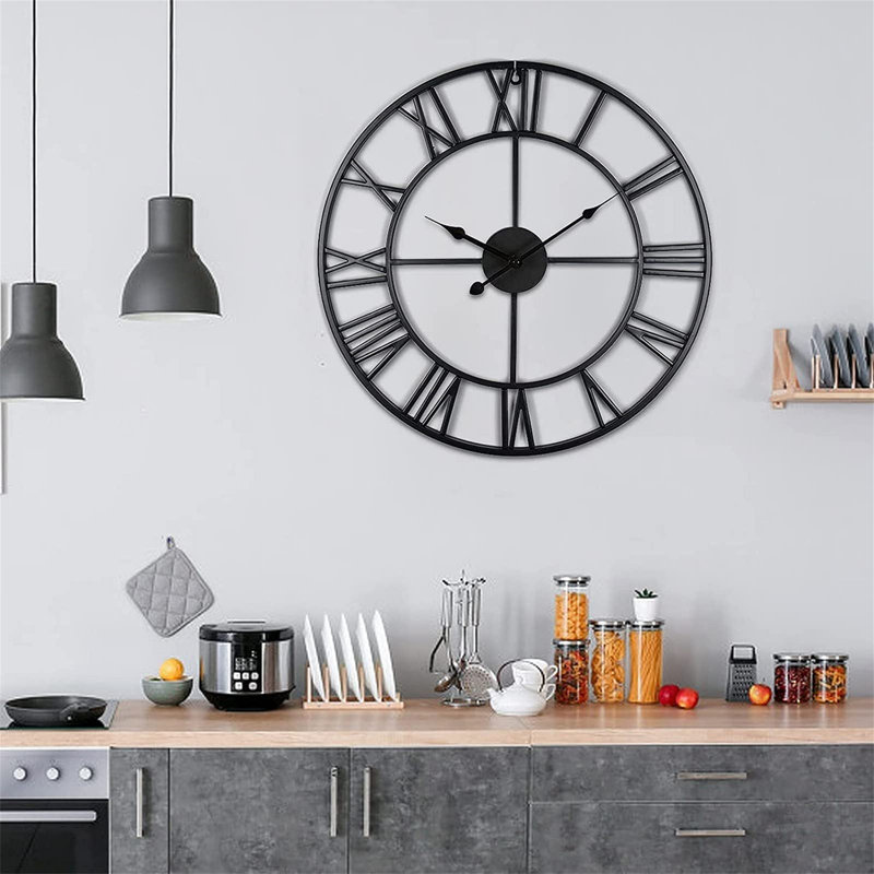 Azzitta Metal Wall Clock, 60cm H x 60cm W x 6cm D