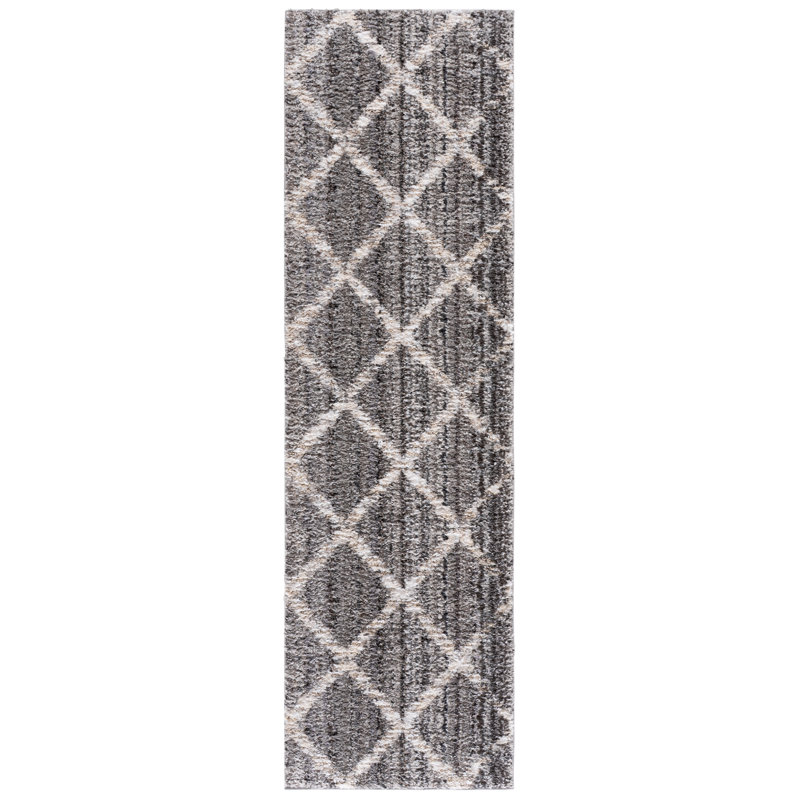Tapis d'intérieur à poils longs Everett, Tapis de couloir 2 pi 3 po x 8 pi