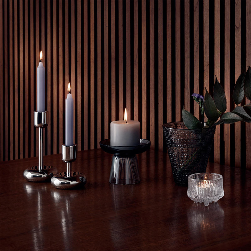 Juba Metal Tabletop Candlestick, 4.21" H x 3.5" W x 3.5" D