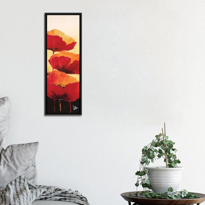 « three red popings i », impression sur toile