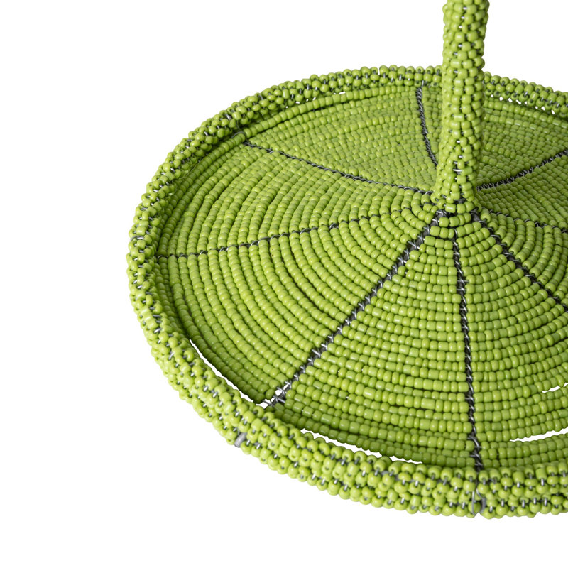 Desert Palm Tree Candlestick, 23" H x 9" W x 9" D, Lime Green
