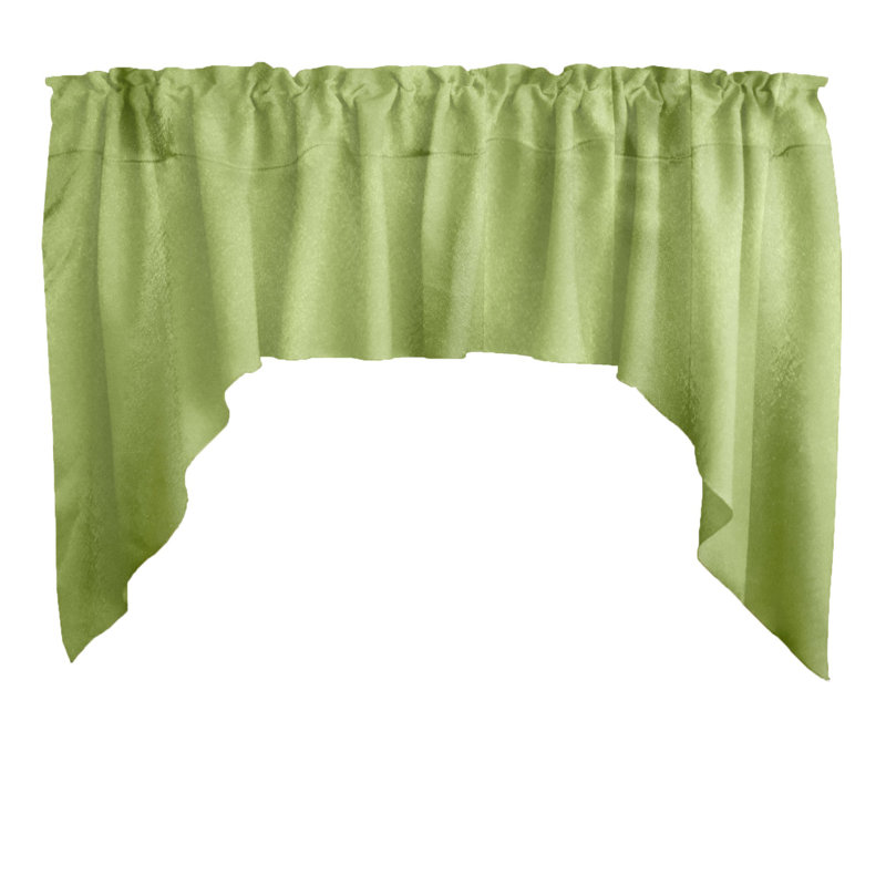 Cantonnière l 72 po Swag, Vert lime