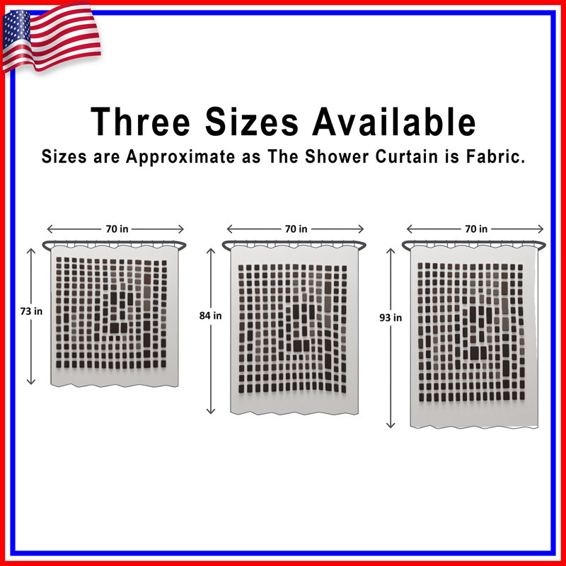 Rideaux de douche rectangulaires bruns très longs, 70in W x 72in H