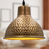7.5"W Herrin 1 - Light Hammered Finish Dome Pendant