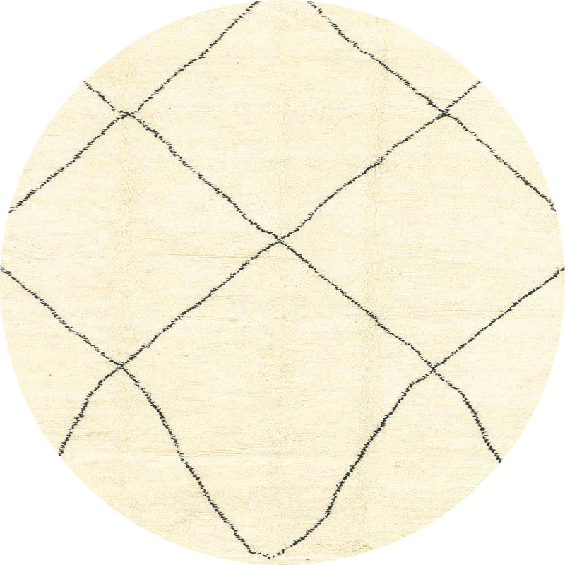 Tapis abstrait 100% lavable à la machine 1849, Rond 5 pi