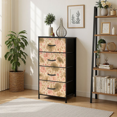 Commode 4 tiroirs avec tiroirs verticaux vintage