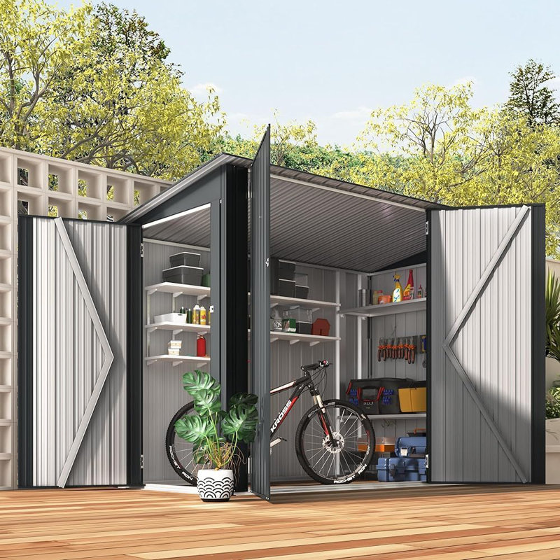 Lockable Galvanised  Bike Shed
