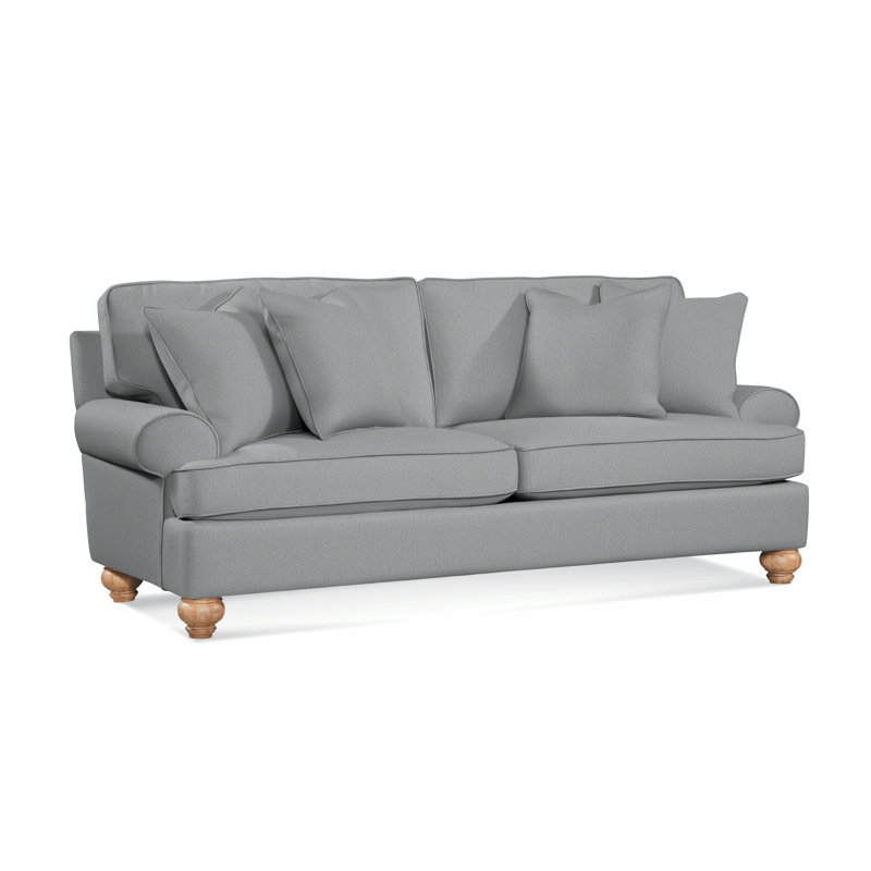 Artisan Landing Upholstered 86'' Sofa, Hatteras, Light Blue Performance Fabric; 0851-55
