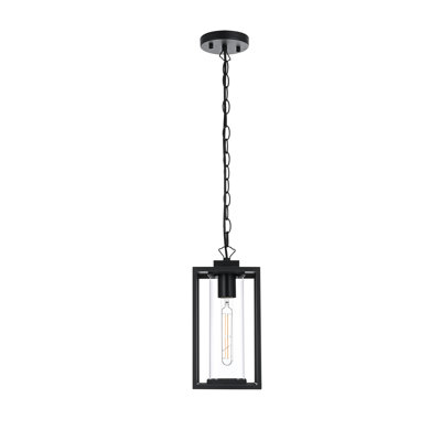 Mickle 6 Inch Outdoor Pendant in Black