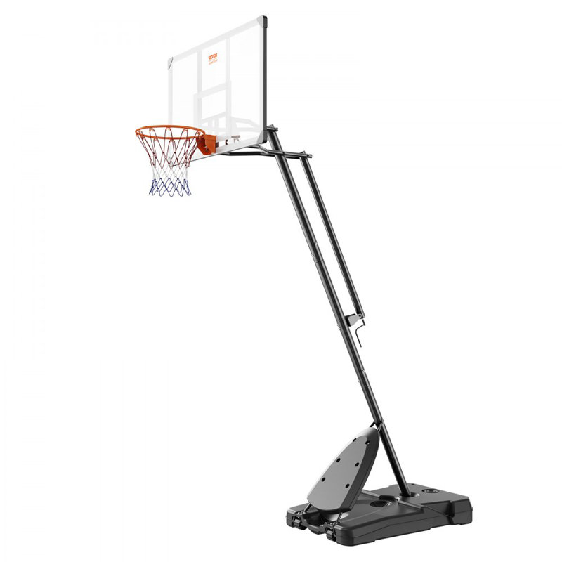 Panier de basketball portatif à hauteur ajustable, H 53 po x l 32 po x P 10 po