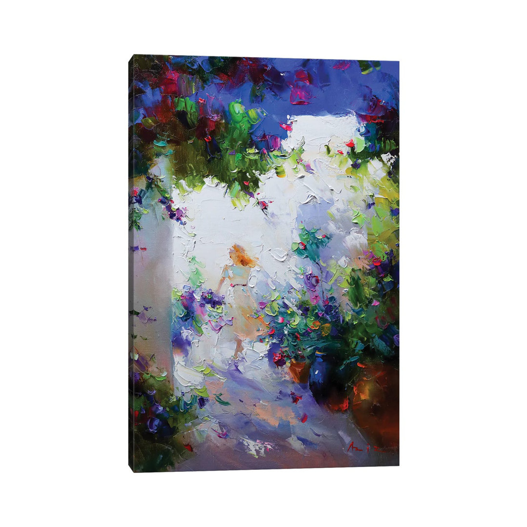 Mädchen im Garten von Aziz Sulaimanov - Giclée auf Leinwand ohne Rahmen