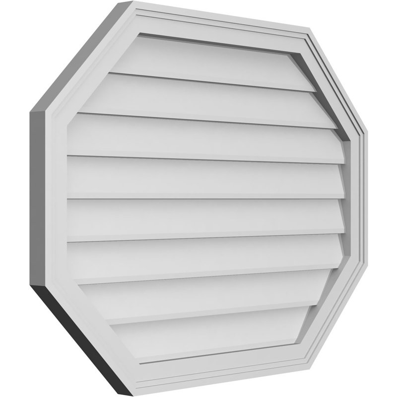 Évent horizontal gondole allongé en surface octogonal Signature, H 26 po x l 34 po x P 1,5 po