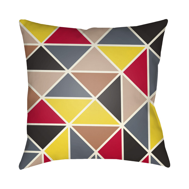 Scandanavian Throw Pillow, 18" H x 18" W x 4" D, Yellow