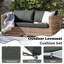 Ensemble de coussins de causeuse d'extérieur 3 pièces - Coussins de siège de patio profond et imperméable de 48 po x 24 po d'épaisseur pour fauteuil à bascule en osier pour 2 personnes, banc - tous temps pour porche, jardin-760782673