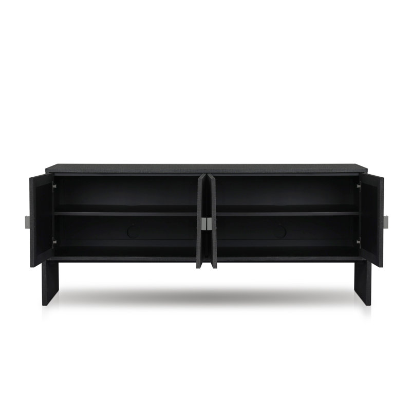 Buffet Charleson de 72 po de largeur, Lin noir