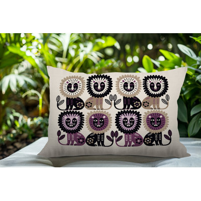 Oreiller rectangulaire intérieur / extérieur Bako Lion