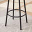 Ensemble de table de bar avec 2 tabourets de bar en polyuréthane avec dossier, brun rustique, l 23,62 po x P 23,62 po x H 35,43 po