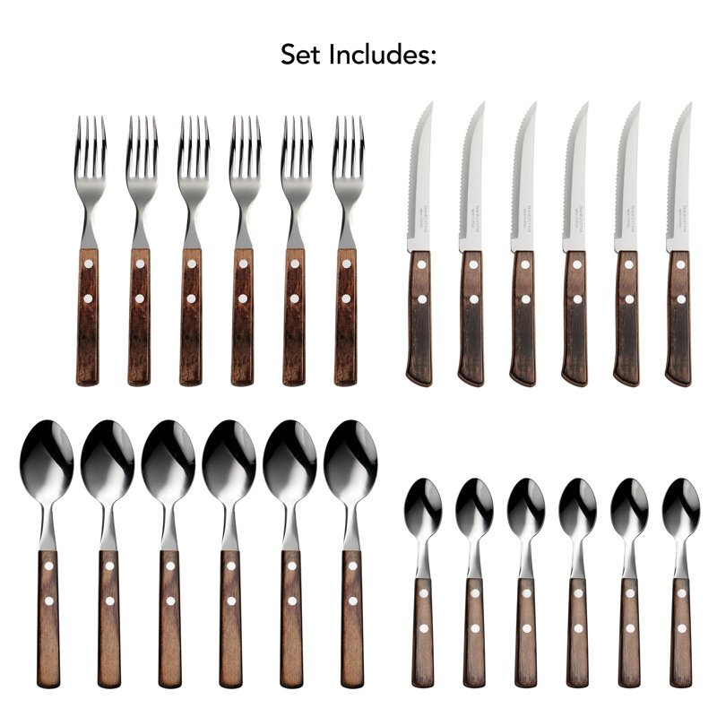 Churrasco Bbq 24 Pc Polywood Flatware Set…