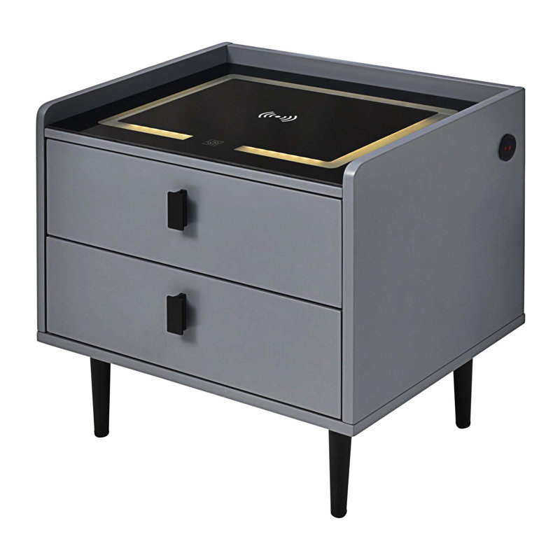 19.9'' W Nightstand, Gray