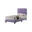 Lit simple contemporain en mauve éclatant