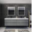 Ensemble de meuble-lavabo double mural 84 po Carnley-877836056